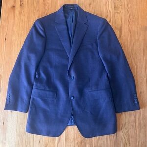 Paul Betenly Men's 40R Blue 2-Button 100% Wool Filarte Sandro Blazer Jacket Coat